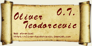 Oliver Teodorčević vizit kartica